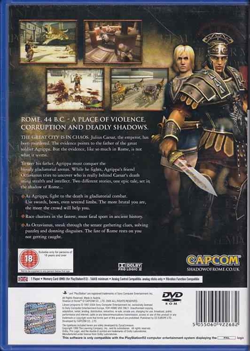 Shadow of Rome - PS2 (B Grade) (Genbrug)